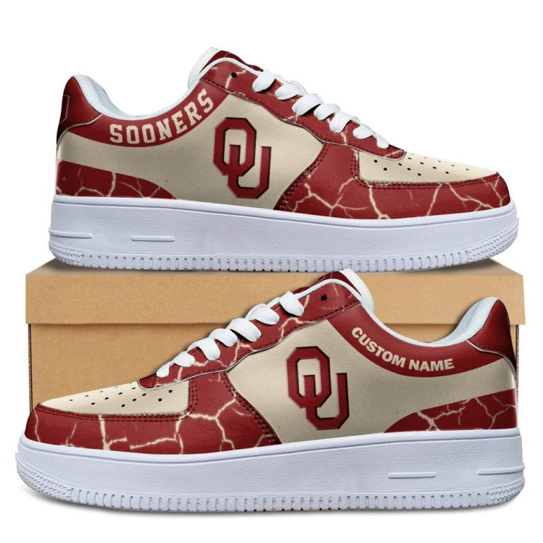 Personalized Oklahoma Sooners NCAA Custom AF1 Sneakes