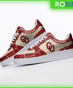 Personalized Oklahoma Sooners NCAA Custom AF1 Sneakes