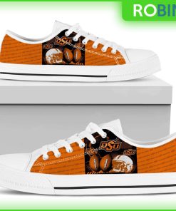 Oklahoma State Cowboys NCAA Football Canvas Low Top Shoes Oklahoma State Cowboys NCAA Football Canvas Low Top Shoes