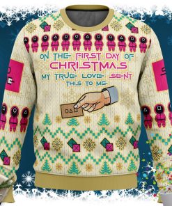 On the First Day of Christmas Squid Game Christmas Sweater