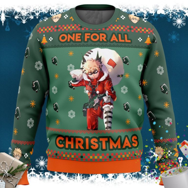 One for All Christmas Bakugo My Hero Academia Christmas Sweater
