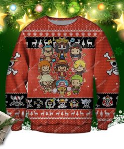 One Piece 3d Knitting Pattern Print Ugly Christmas Sweater