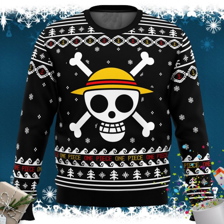 One Piece Straw Hat Pirates Christmas Ugly Christmas Sweater