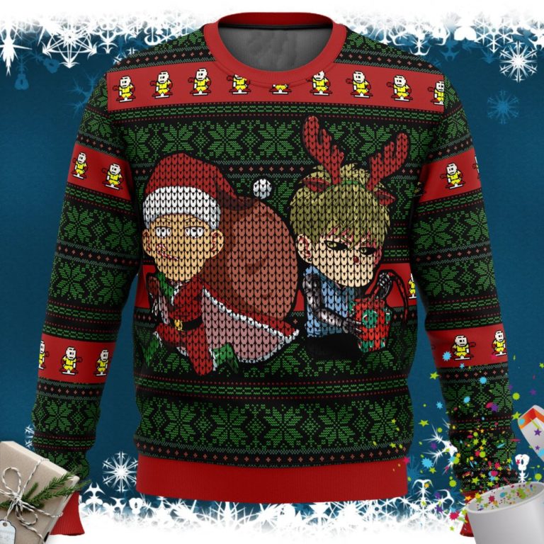 One Punch Man Holiday Ugly Christmas Sweater