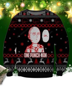 One Punch Man Knitting Pattern 3d Print Ugly Christmas Sweater