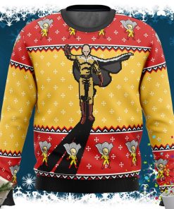 One Punch Man Saitama Shadow Ugly Christmas Sweater