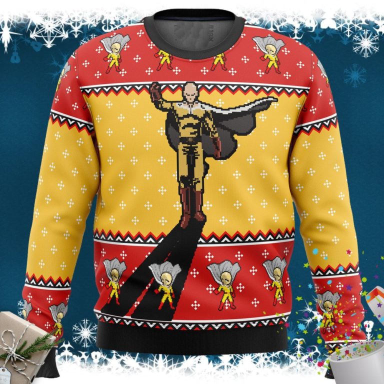 One Punch Man Saitama Shadow Ugly Christmas Sweater