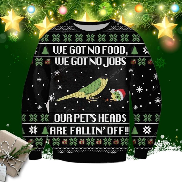 Our Pets Heads Are Falling Off Knitting Pattern 3d Print Ugly Sweater