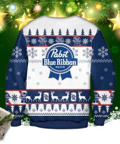 Pabst Blue Ribbon Beer Ugly Christmas Sweatshirt