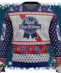 Pabst Blue Ribbon Ugly Christmas Sweater