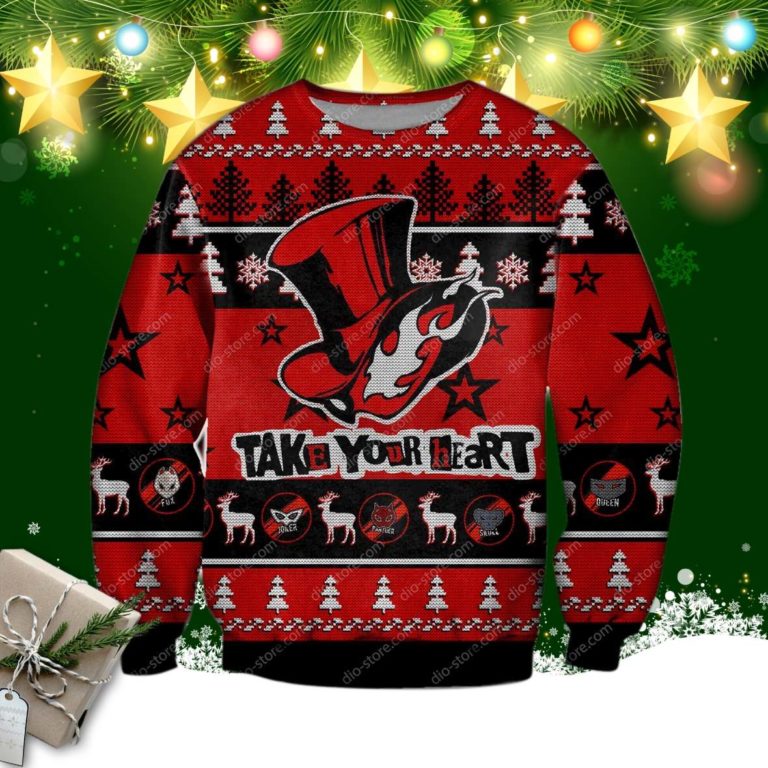 Persona 5 3d Print Ugly Christmas Sweatshirt