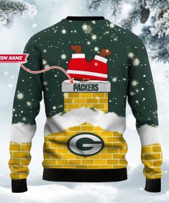 Personalized Green Bay Packers NFL Football Santa Claus 3D Ugly Christmas Sweater