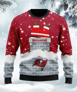 Personalized Tampa Bay Buccaneers Football Santa Claus 3D Ugly Christmas Sweater