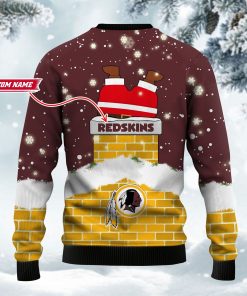 Personalized Washington Redskins Football Santa Claus 3D Ugly Christmas Sweater Personalized Washington Redskins Football Santa Claus 3D Ugly Christmas Sweater