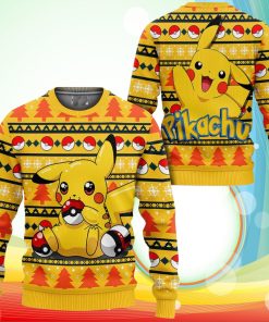 Pikachu Ugly Christmas Sweater Anime Pokemon Xmas Gifts