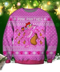 Pink Panther Knitting Pattern 3d Print Ugly Christmas Sweater, Sweatshirt