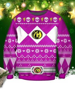 Pink Power Rangers 3d Print Ugly Sweater
