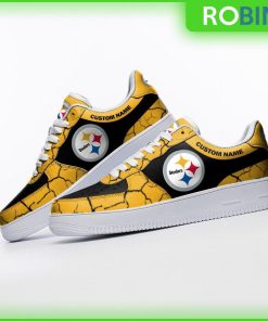 Personalized Pittsburgh Steelers NFL Custom AF1 Sneakes Personalized Pittsburgh Steelers NFL Custom AF1 Sneakes