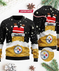 Pittsburgh Steelers NFL Football Santa Claus 3D Christmas Ugly Sweater Pittsburgh Steelers NFL Football Santa Claus 3D Christmas Ugly Sweater