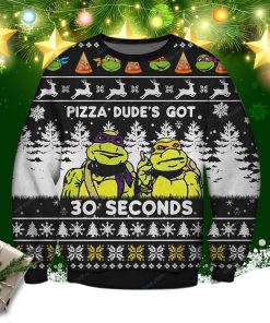 Pizza Dude’s Got 30 Seconds Knitting Pattern 3d Print Ugly Sweater