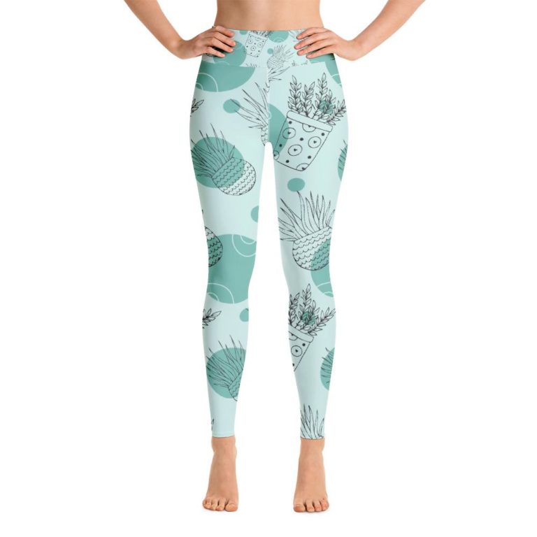Plants Pattern Yoga High Waisted Leggings