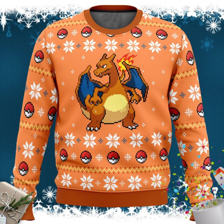 Pokemon Christmas Blaze Charizard Ugly Christmas Sweater