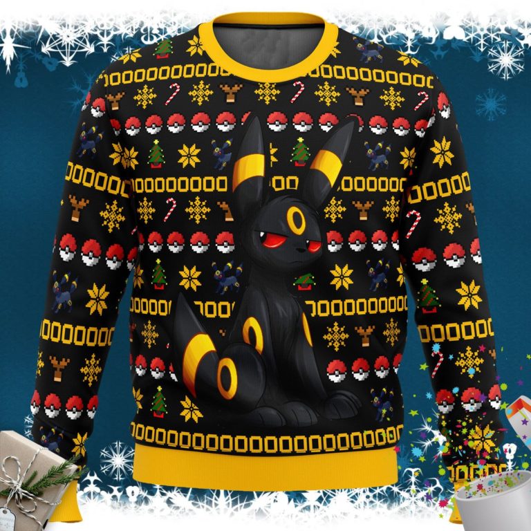 Pokemon Christmas Umbreon Ugly Christmas Sweater
