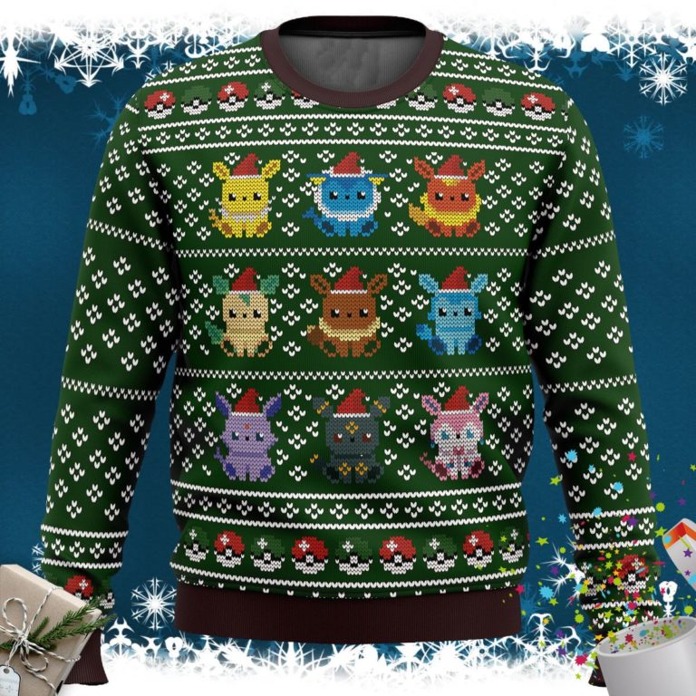 Pokemon Eevee Eeveelutions Ugly Christmas Sweater