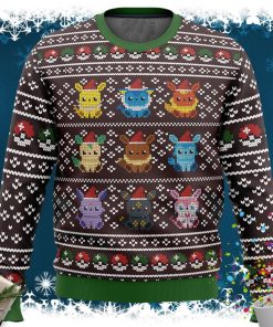 Pokemon Eeveelution Ugly Christmas Sweater