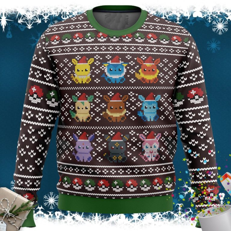Pokemon Eeveelution Ugly Christmas Sweater