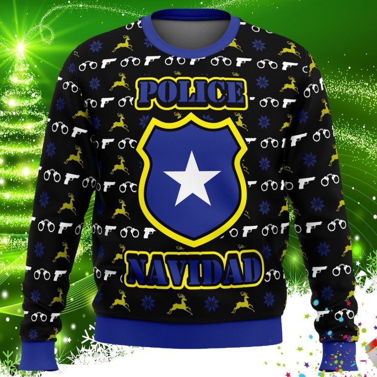 Police Navidad Ugly Christmas Sweater