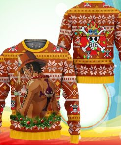Portgas Ace Ugly Christmas Sweater One Piece Anime Xmas Gifts