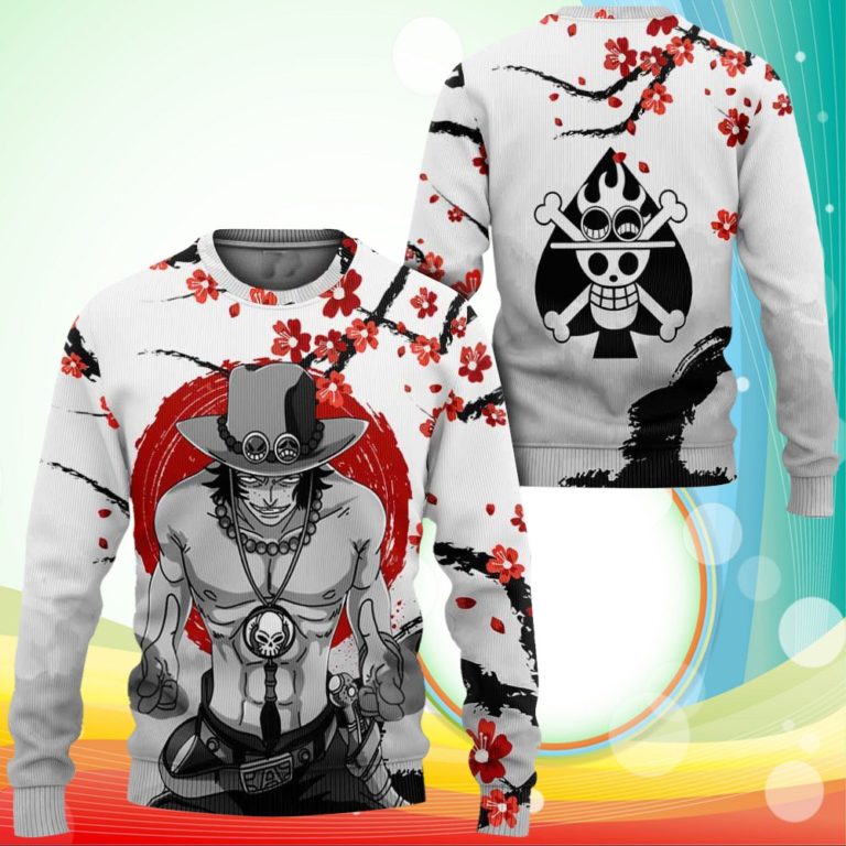 Portgas D. Ace Sweatshirt Japan Style One Piece Anime 3D Printed Sweater