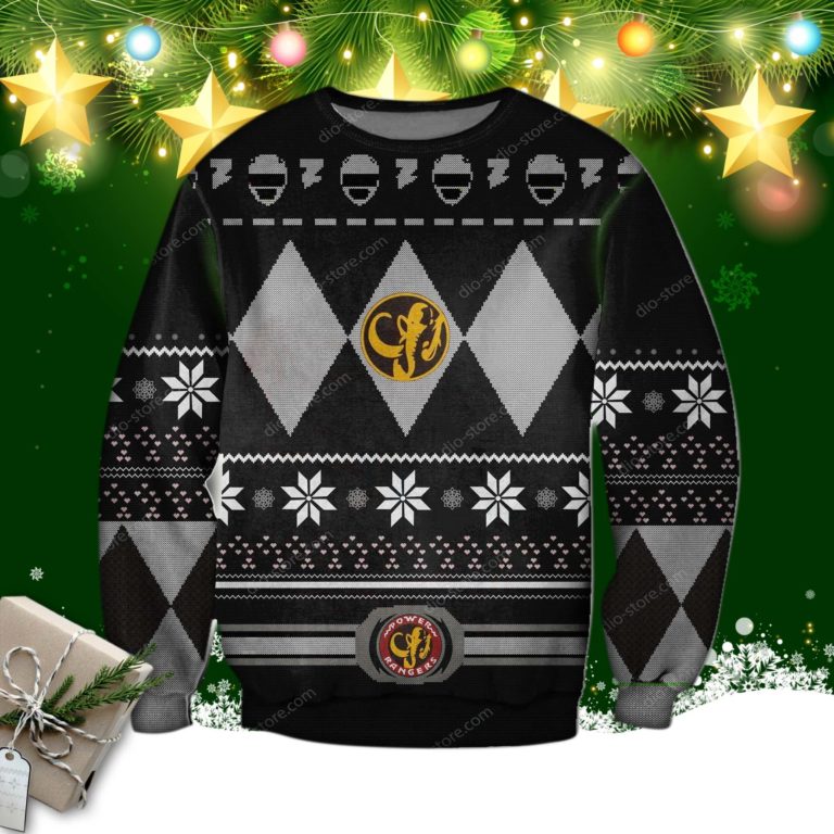 Power Rangers Black 1993 3d Print Ugly Sweatshirt