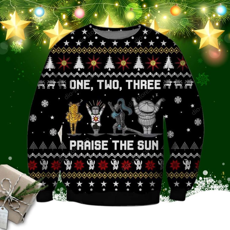 Praise The Sun 3d Print Ugly Christmas Sweater, Sweatshirt