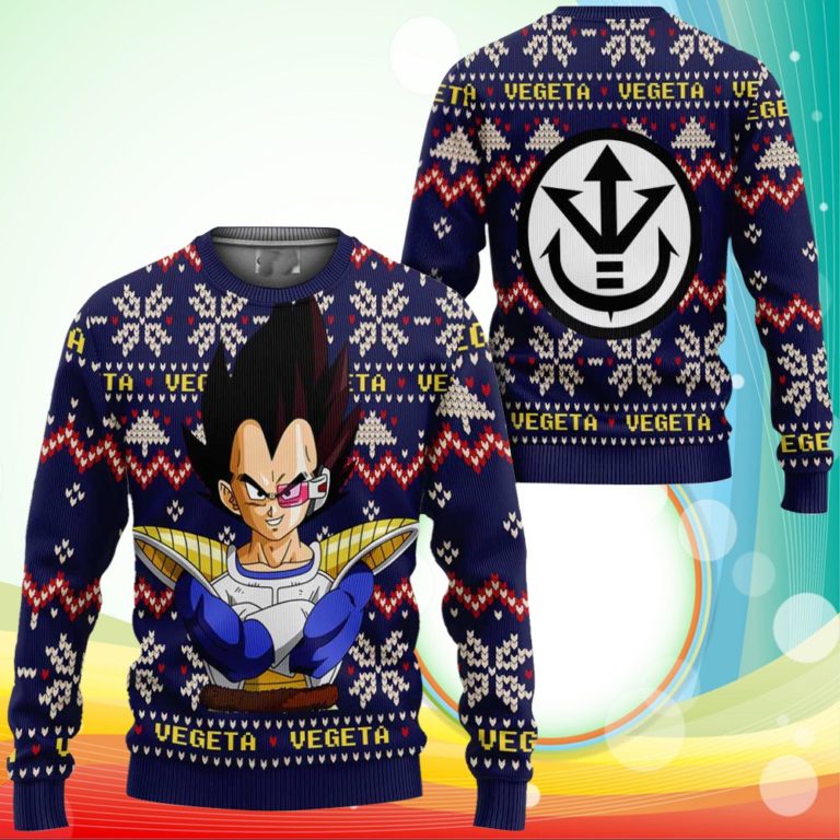 Prince Vegeta Christmas Sweater Anime Dragon Ball Xmas Gifts