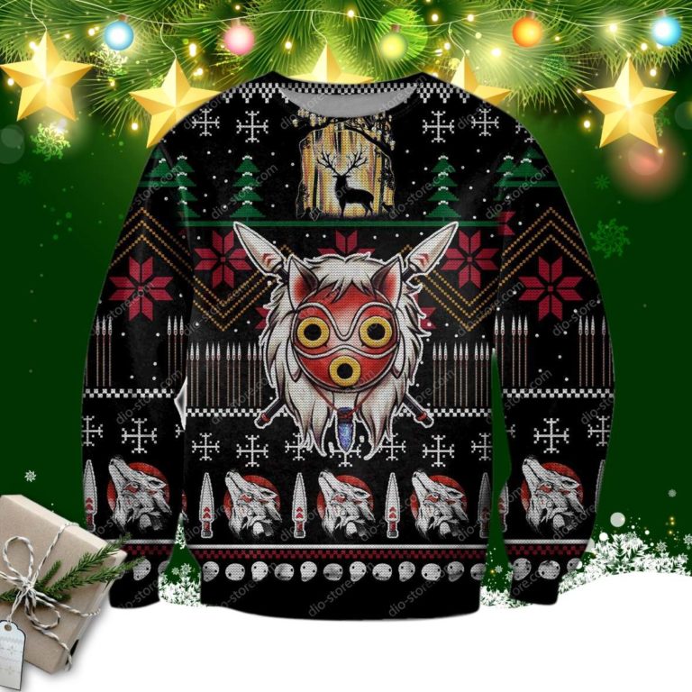 Princess Mononoke Ghibli 3d Print Ugly Christmas Sweater