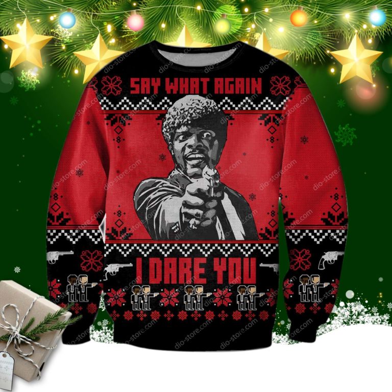 Pulp Fiction 3d Print Ugly Christmas Sweatshirt