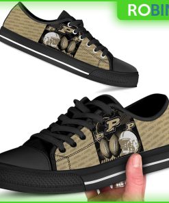 Purdue Boilermakers NCAA Football Canvas Low Top Shoes Purdue Boilermakers NCAA Football Canvas Low Top Shoes