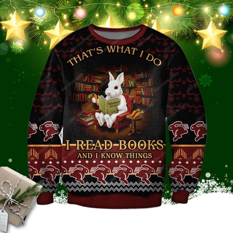 Rabbit That’s What I Do 3d Print Ugly Christmas Sweater, Sweatshirt