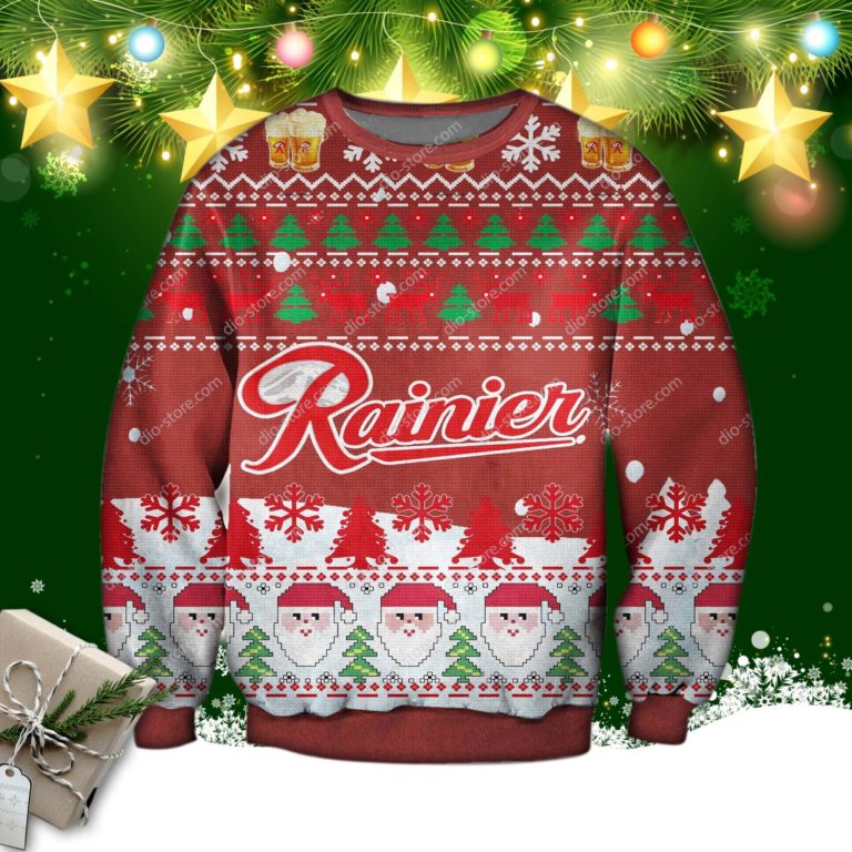 Rainier Beer Knitting Pattern 3d Print Ugly Sweatshirt