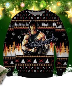 Rambo 3d Print Ugly Christmas Sweater Rambo 3d Print Ugly Christmas Sweater