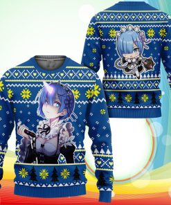 Re Zero Rem Ugly Christmas Sweater Anime Xmas Gifts