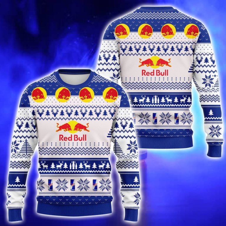 Red Bull Energy Drink Ugly Christmas Sweatshirt