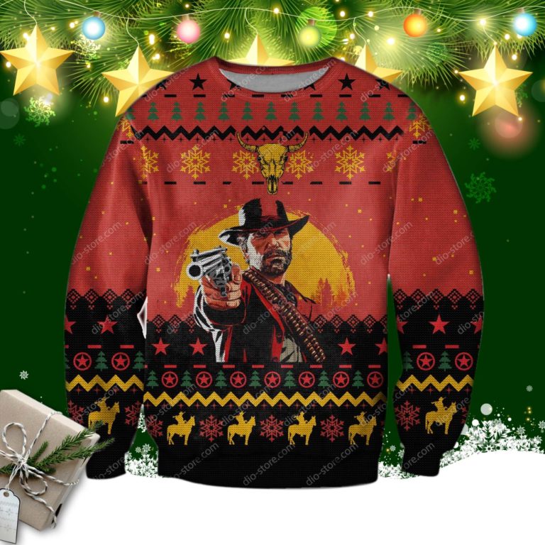 Red Dead Redemption 3d Print Ugly Christmas Sweatshirt