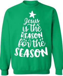 Jesus Is The Reason For The Season Tree Christmas Shirt (T-Shirt, Hoodie,Ladies Shirt)