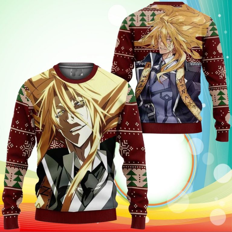 Reinhard Heydrich Ugly Christmas Sweater Anime Dies Irae Xmas Gifts