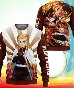 Rengoku Sweatshirt Demon Slayer Anime 3D Printed Sweaters Jacket