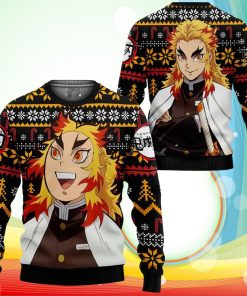 Rengoku Ugly Christmas Sweater Anime Demon Slayer Xmas Gifts