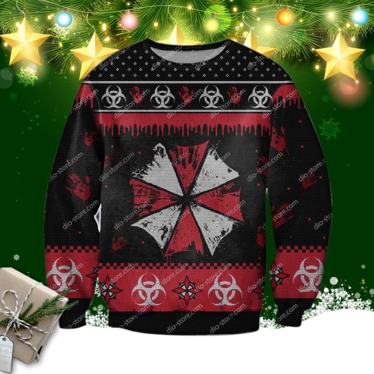 Resident Evil 3d Knitting Pattern Print Ugly Christmas Sweater